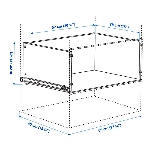 KONSTRUERA drawer without front