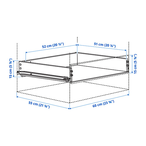 KONSTRUERA drawer without front