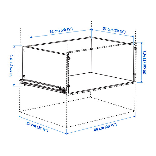 KONSTRUERA drawer without front