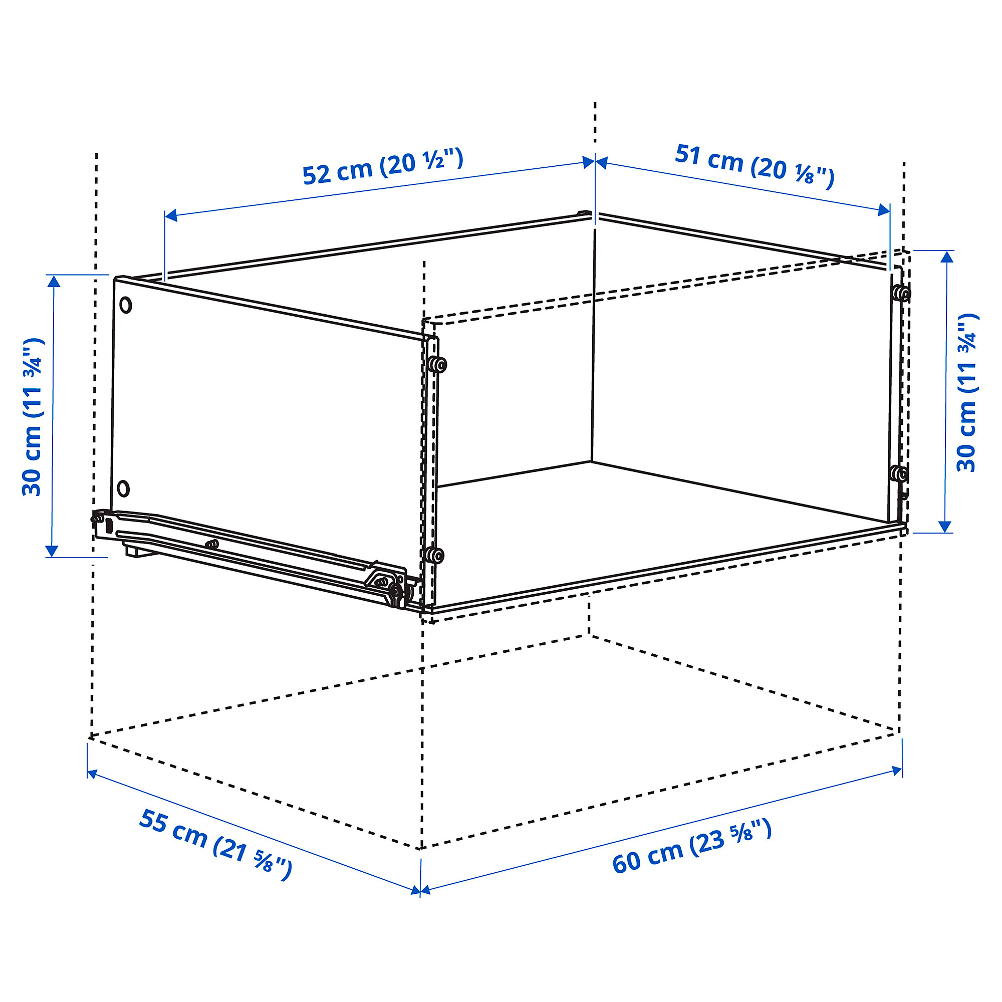 KONSTRUERA drawer without front