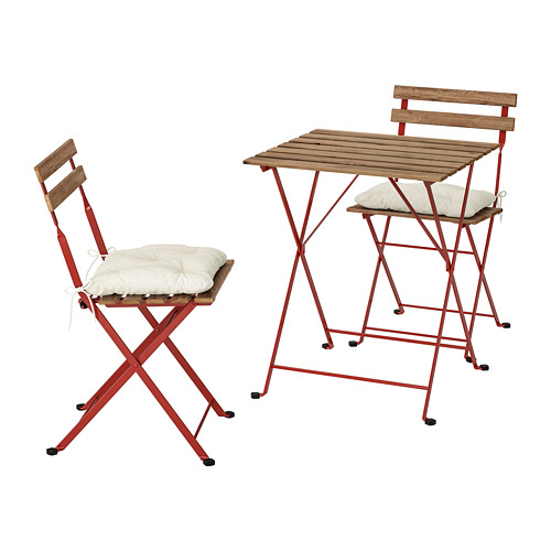 TÄRNÖ - 戶外餐桌椅組, 紅色/淺棕色/Kuddarna 米色 | IKEA 線上購物 - PE757707_S4