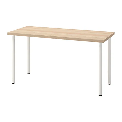 LAGKAPTEN/ADILS - 書桌/工作桌, 染白橡木紋/白色, 140x60 公分 | IKEA 線上購物 - PE812994_S4
