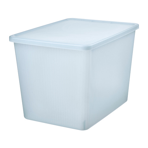 RYKTA storage box with lid