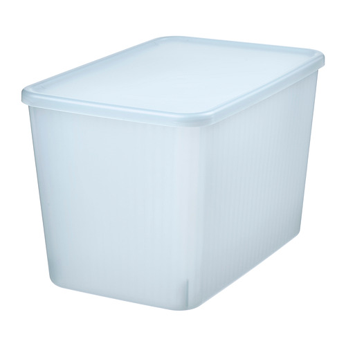 RYKTA storage box with lid