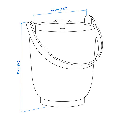 FARMARKVAST bin with lid for organic waste