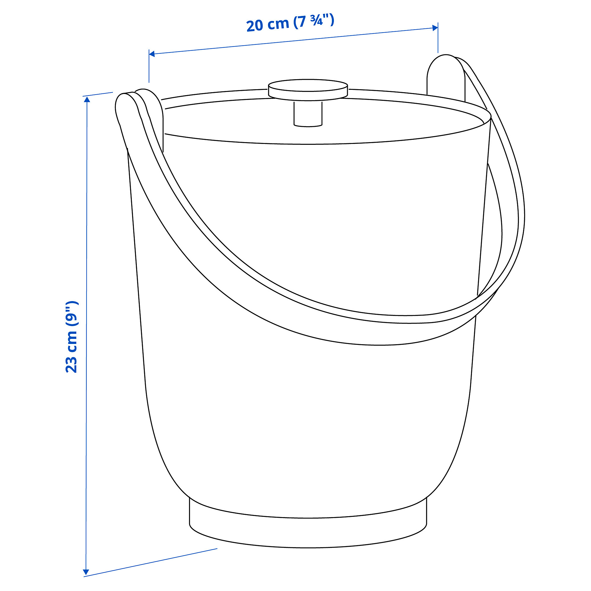 FARMARKVAST bin with lid for organic waste