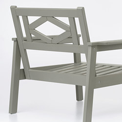 BONDHOLMEN - armchair, outdoor, grey stained/Kuddarna grey | IKEA Taiwan Online - PE769811_S3