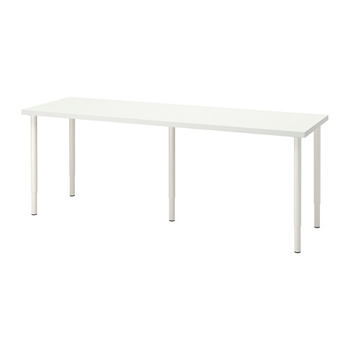 LAGKAPTEN/OLOV - desk, white, 200x60 cm | IKEA Taiwan Online - PE813049_S4
