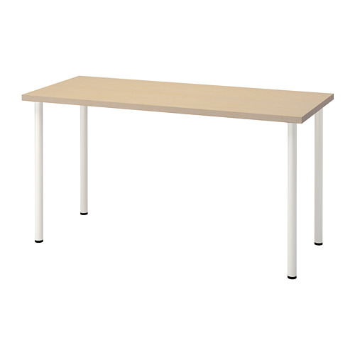 MÅLSKYTT/ADILS - 書桌/工作桌, 樺木/白色 | IKEA 線上購物 - PE813101_S4