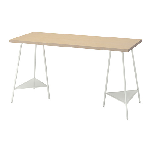 MÅLSKYTT/TILLSLAG - desk, birch/white | IKEA Taiwan Online - PE813110_S4