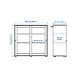 VIHALS storage combination w glass doors
