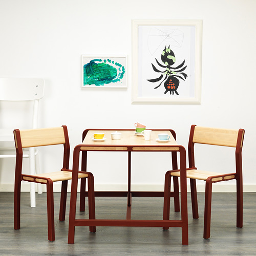 YPPERLIG children's table with 2 chairs