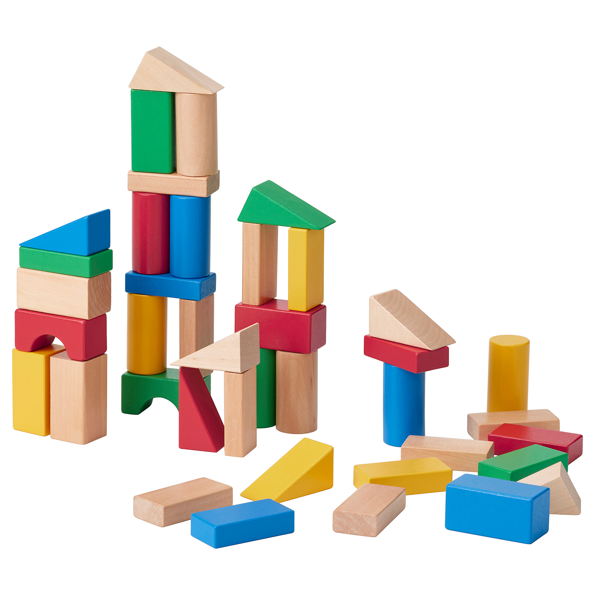 UNDERHÅLLA 40-piece wooden building block set