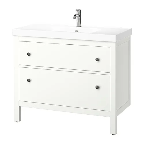 HEMNES/ORRSJÖN - wash-stnd w drawers/wash-basin/tap, white, 102x49x89 cm | IKEA Taiwan Online - PE930929_S4