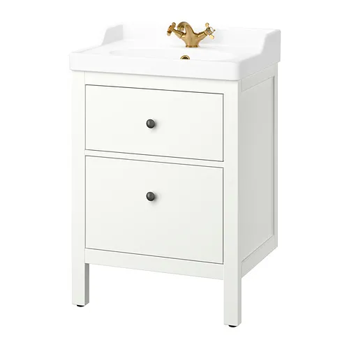 HEMNES/RUTSJÖN - wash-stnd w drawers/wash-basin/tap, white, 62x49x95 cm | IKEA Taiwan Online - PE930936_S4