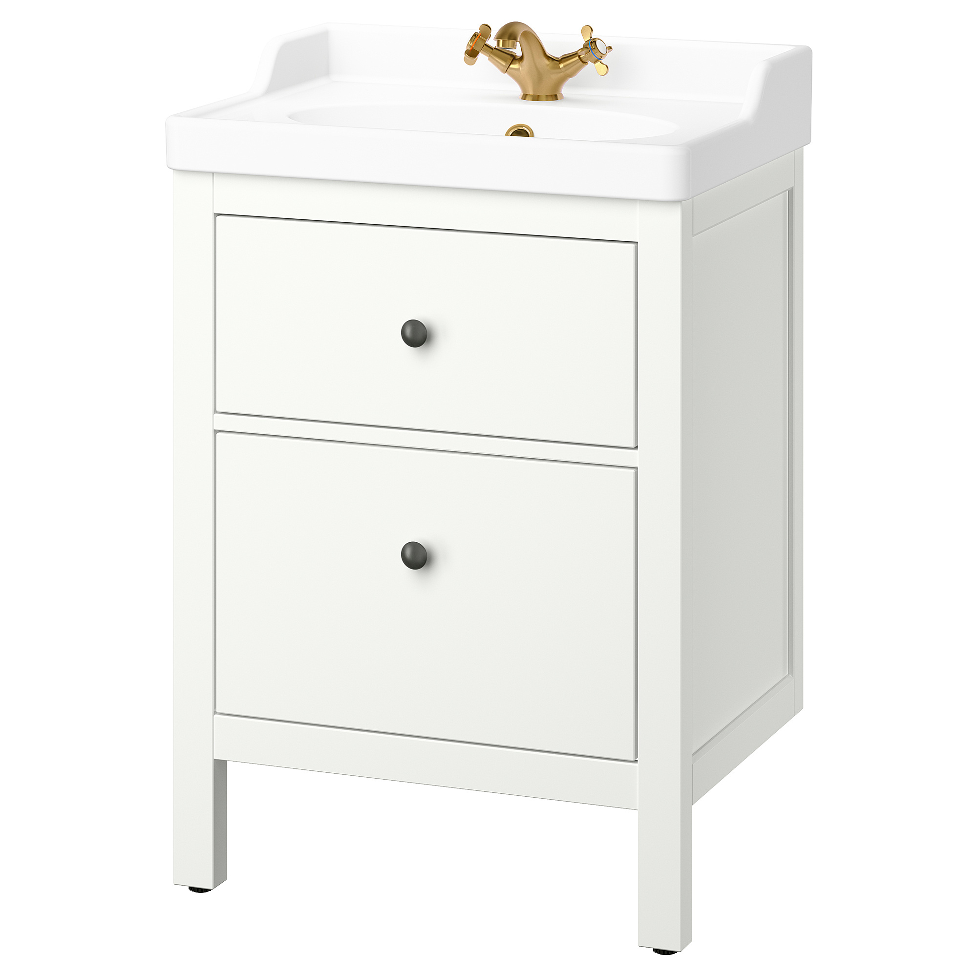 HEMNES/RUTSJÖN 洗臉盆櫃附抽屜/洗臉盆/水龍頭