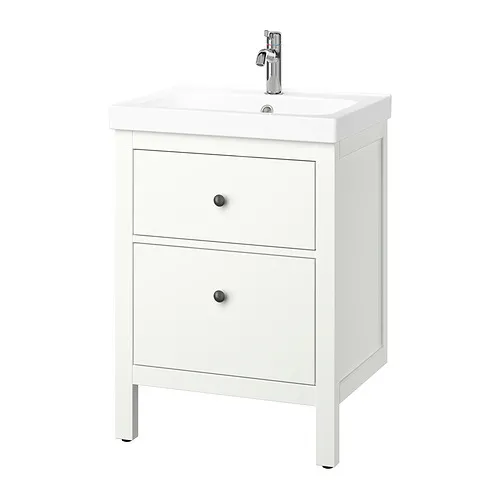 HEMNES/ORRSJÖN - wash-stnd w drawers/wash-basin/tap, white, 62x49x89 cm | IKEA Taiwan Online - PE930933_S4