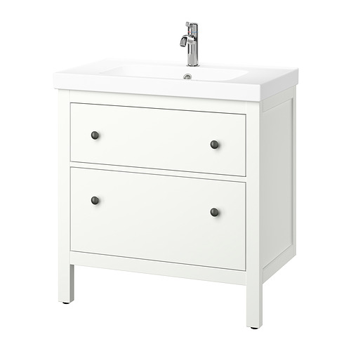 HEMNES/ORRSJÖN 洗臉盆櫃附抽屜/洗臉盆/水龍頭