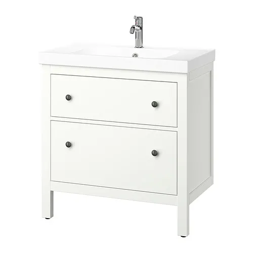 HEMNES/ORRSJÖN - wash-stnd w drawers/wash-basin/tap, white, 82x49x89 cm | IKEA Taiwan Online - PE930939_S4