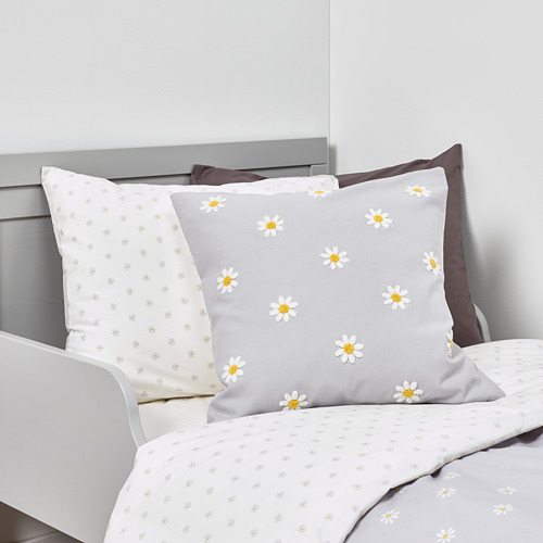 NATTSLÄNDA - cushion cover, floral pattern grey/white | IKEA Taiwan Online - PE813296_S4