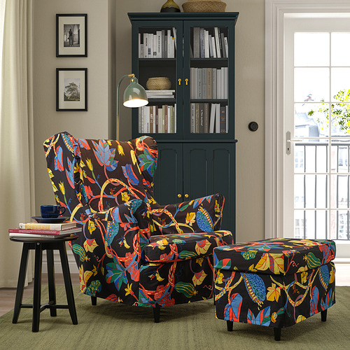 STRANDMON slipcover for wing chair