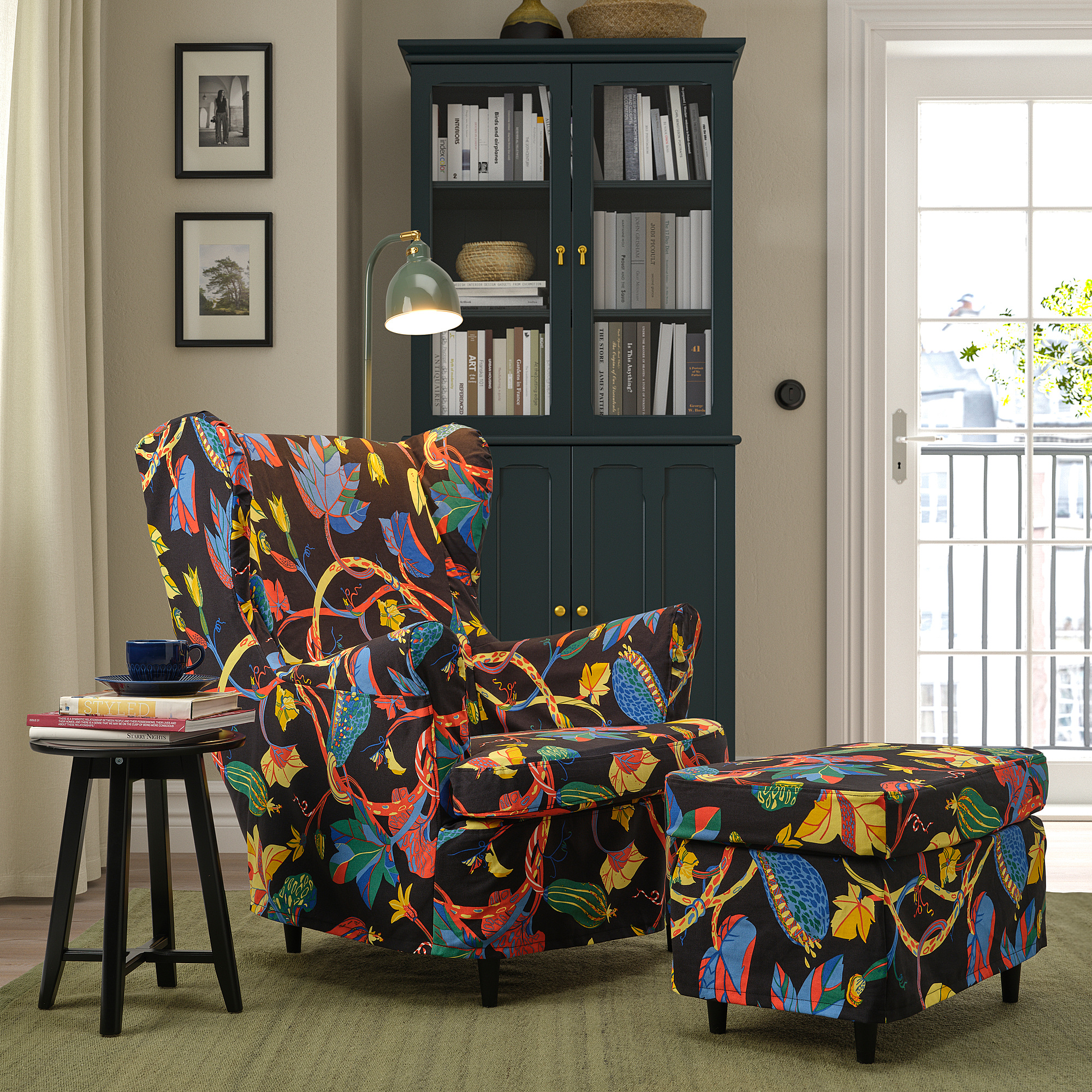 STRANDMON slipcover for wing chair