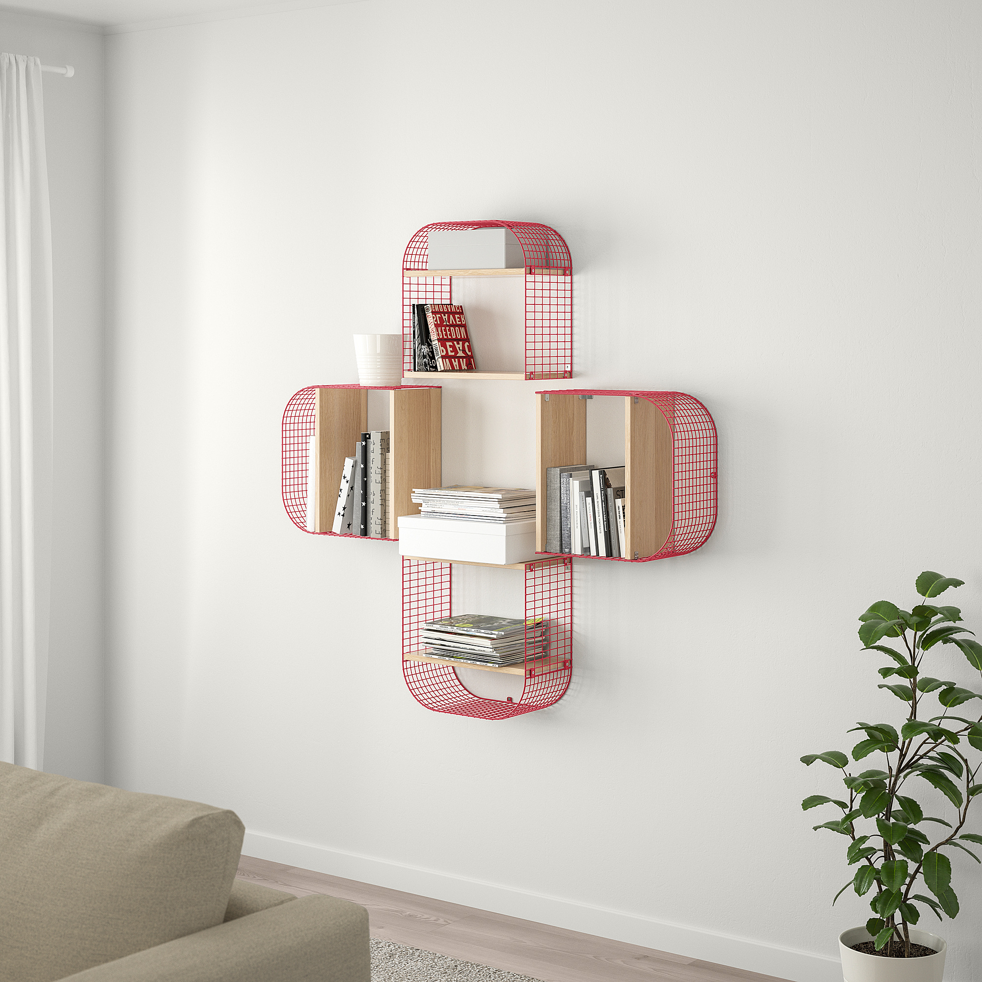 SVENSHULT wall shelf with storage