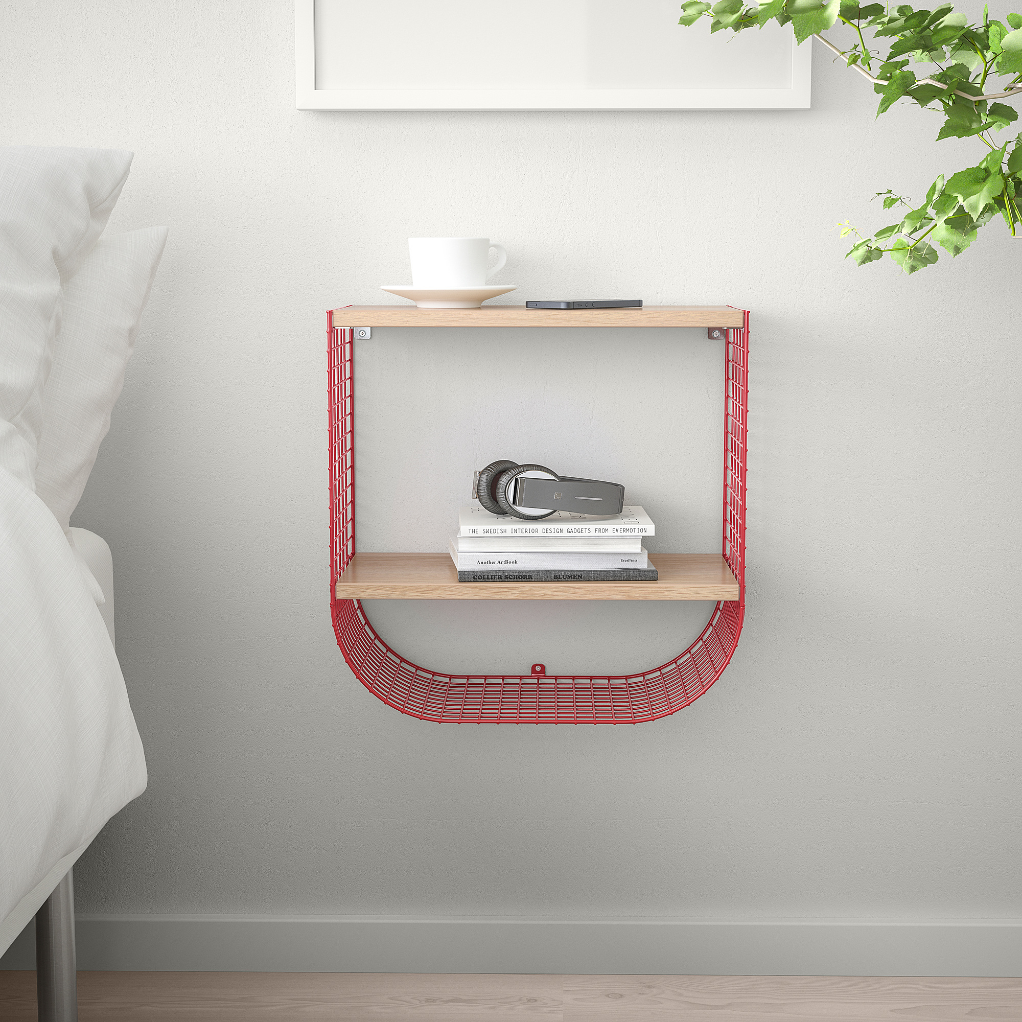 SVENSHULT wall shelf with storage