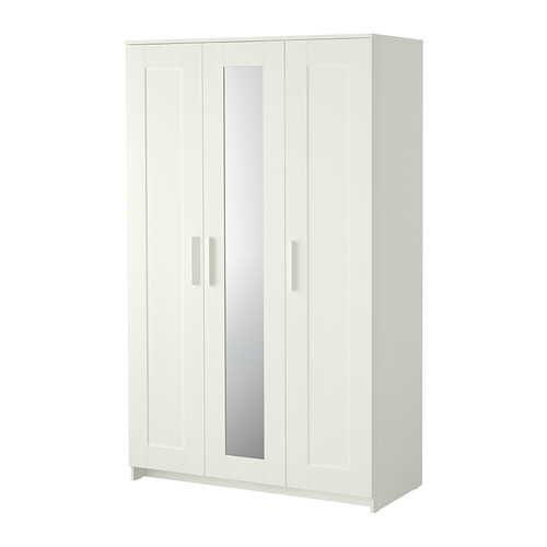 BRIMNES - wardrobe with 3 doors, white, 117x190 cm | IKEA Taiwan Online - PE329567_S4