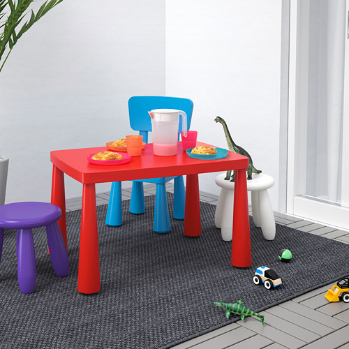 MAMMUT - 兒童桌, 室內/戶外用 紅色 | IKEA 線上購物 - PE671500_S4