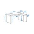 MALM desk with pull-out panel