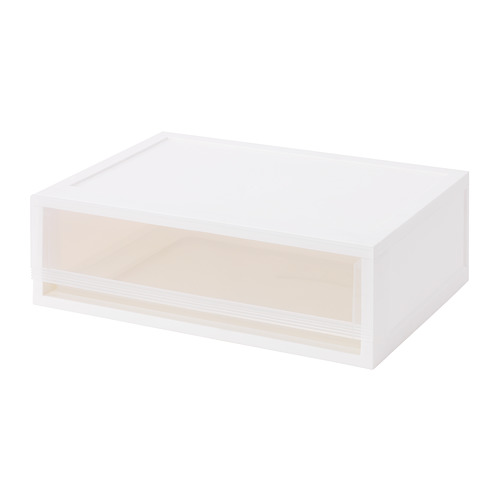 SOPPROT - 組合式抽屜盒, 透明白色, 38x26x12 公分 | IKEA 線上購物 - PE718886_S4