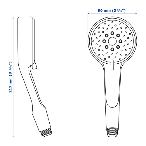 BROGRUND - 3段式手持蓮蓬頭, 鍍鉻 | IKEA 線上購物 - PE718911_S4