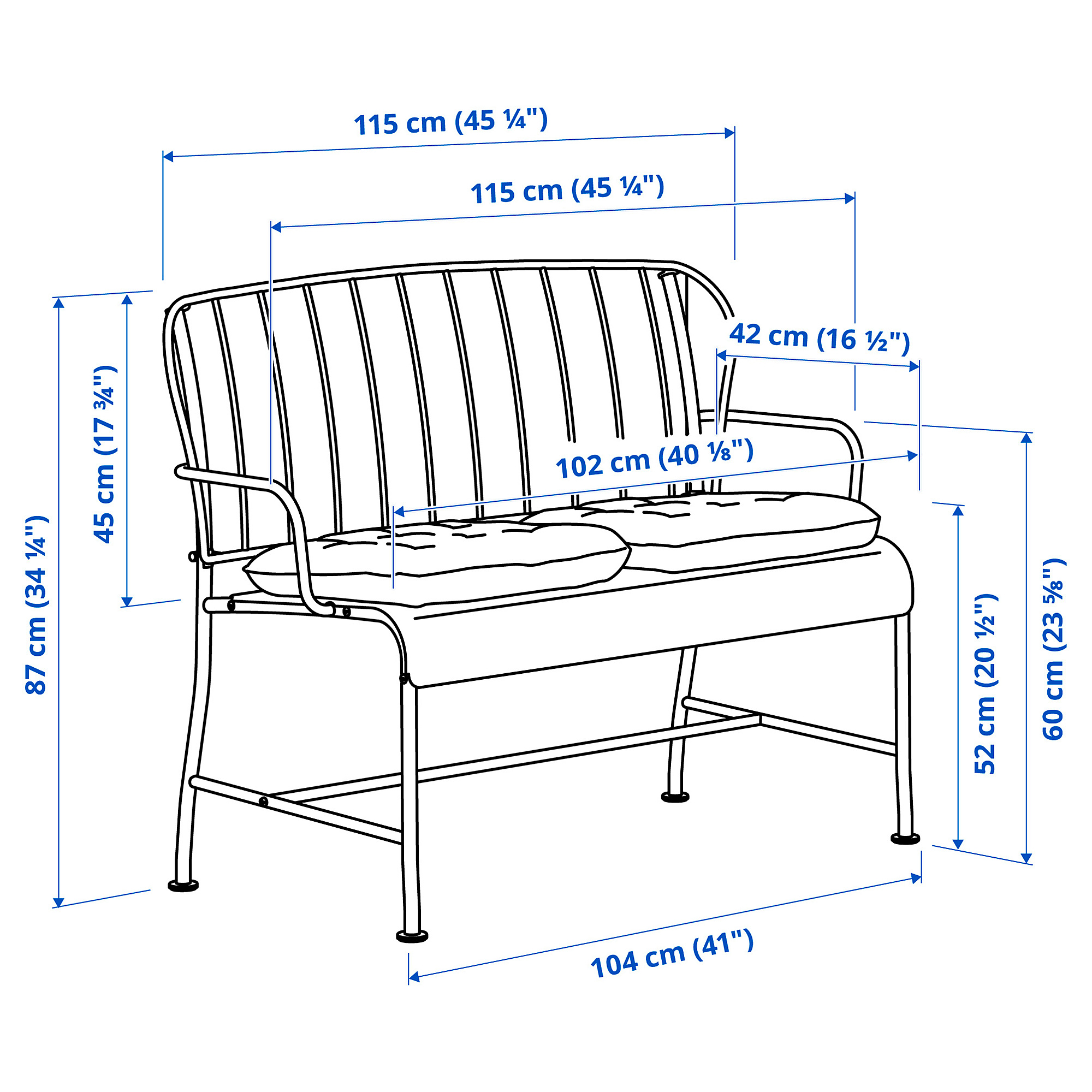 LÄCKÖ 2-seat sofa, outdoor