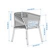 SEGERÖN chair with armrests, outdoor