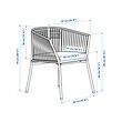 SEGERÖN table+6 chairs w armrests, outdoor