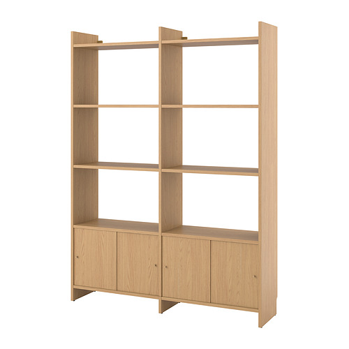 LÅDMAKARE - 滑門收納組合, 附6個層架/橡木紋, 159x35x212 公分 | IKEA 線上購物 - PE960722_S4
