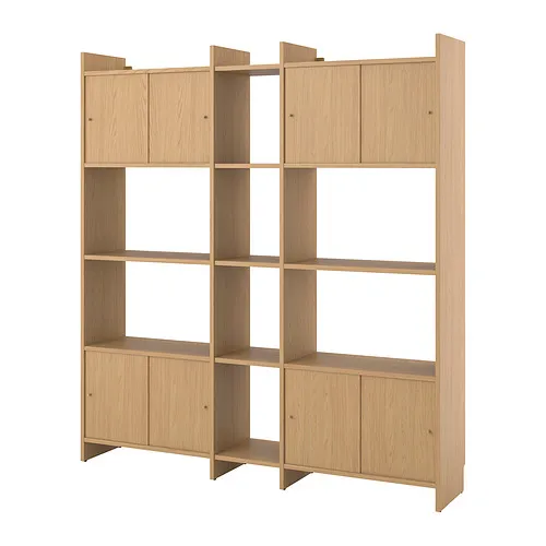 LÅDMAKARE - 滑門收納組合, 附7個層架/橡木紋, 198x35x212 公分 | IKEA 線上購物 - PE960729_S4