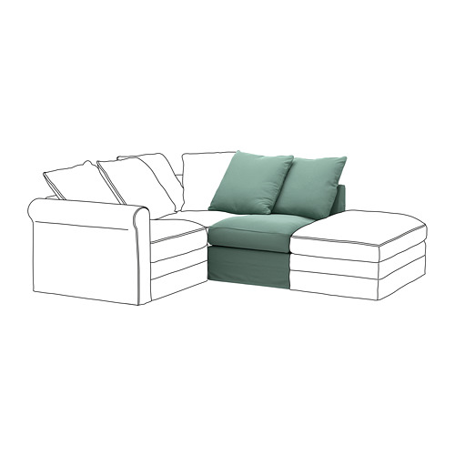 GRÖNLID - cover for 1-seat section, Ljungen light green | IKEA Taiwan Online - PE668622_S4