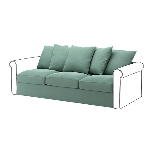 GRÖNLID - cover for 3-seat section, Ljungen light green | IKEA Taiwan Online - PE668624_S4
