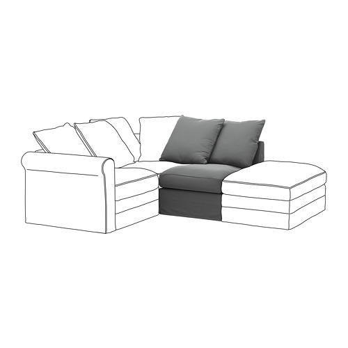 GRÖNLID - cover for 1-seat section, Ljungen medium grey | IKEA Taiwan Online - PE668630_S4