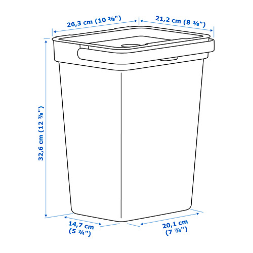 HÅLLBAR - 垃圾桶, 淺灰色 | IKEA 線上購物 - PE758445_S4