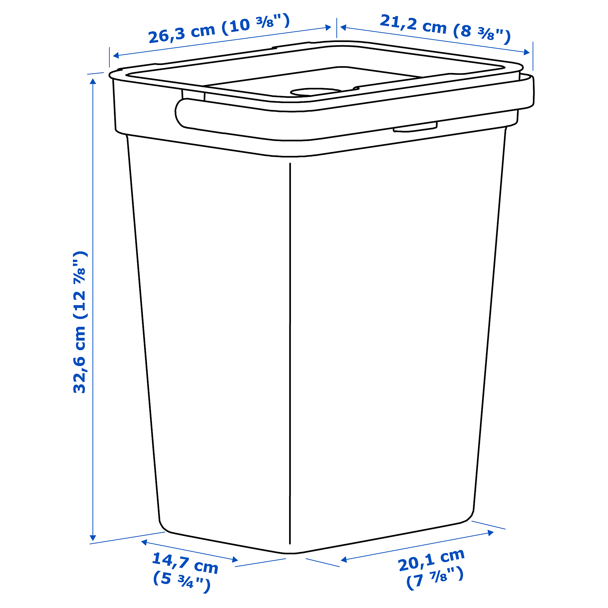 HÅLLBAR bin with lid