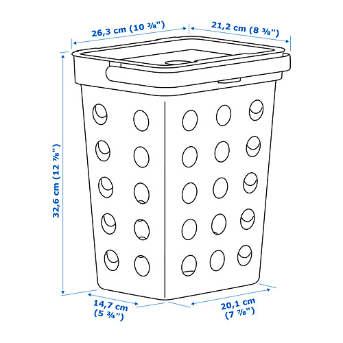 HÅLLBAR bin with lid for organic waste