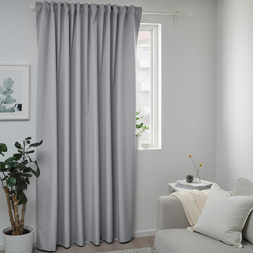 BENGTA - 遮光窗簾 1件裝, 淺灰色 | IKEA 線上購物 - PE813405_S4