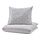 NATTSLÄNDA - duvet cover and pillowcase, floral pattern grey/white | IKEA Taiwan Online - PE813431_S1