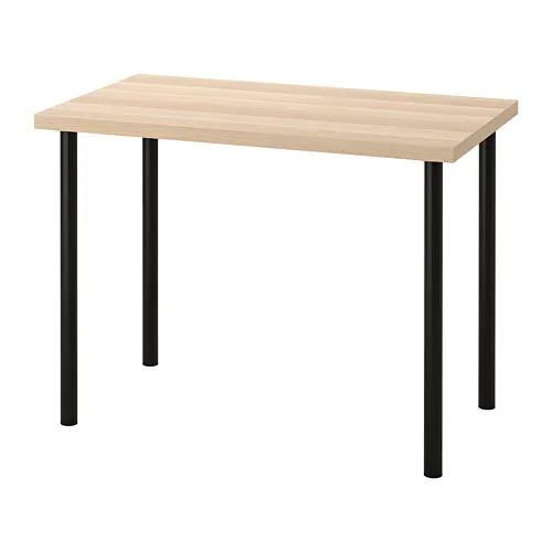 LINNMON/ADILS - 書桌/工作桌, 染白橡木紋/黑色, 100x60 公分 | IKEA 線上購物 - PE813435_S4