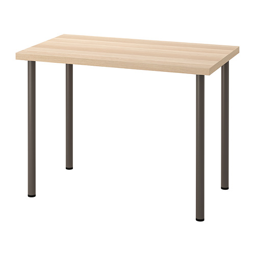 LINNMON/ADILS - 書桌/工作桌, 染白橡木紋/深灰色, 100x60 公分 | IKEA 線上購物 - PE813436_S4