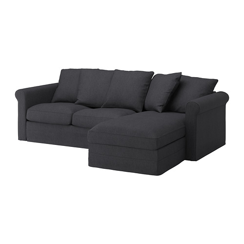 GRÖNLID - 3-seat sofa with chaise longue, Sporda dark grey | IKEA Taiwan Online - PE668751_S4