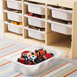 TROFAST - storage combination with boxes, light white stained pine white/orange | IKEA Taiwan Online - PE781664_S3